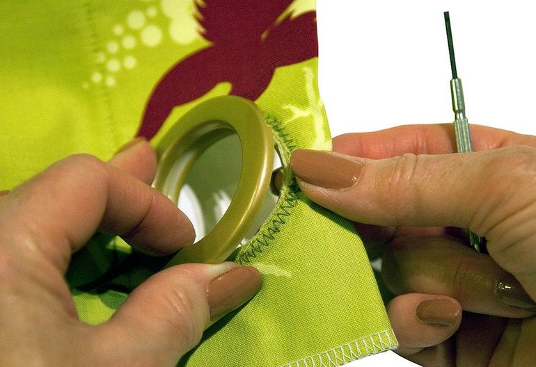 Как установить люверсы без инструмента на ткани 