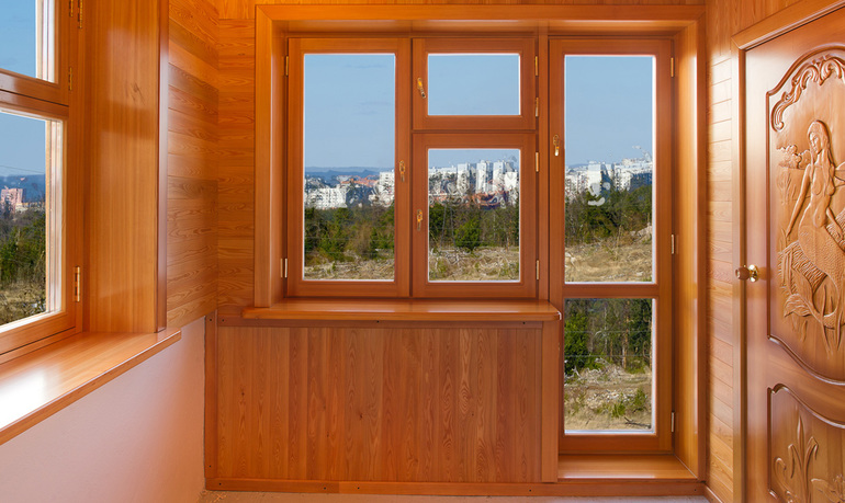Деревянные окна со стеклопакетом