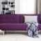 Фиолетовый диван – какой ковер?