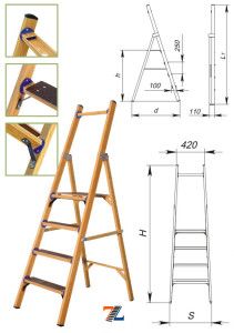 Диэлектрическая лестница-стремянка (схема)