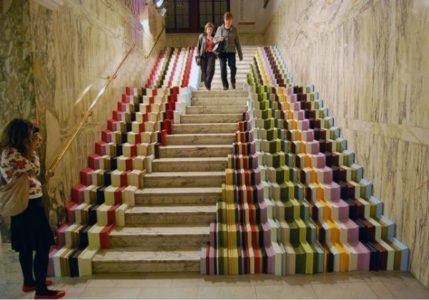 Rainbow Colored Stairway