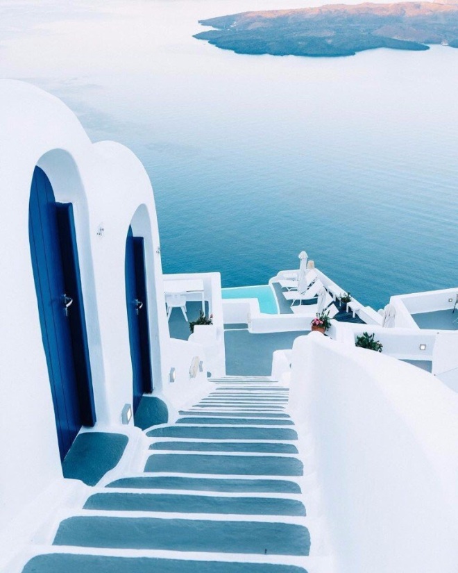 Лестница Санторини в Греции