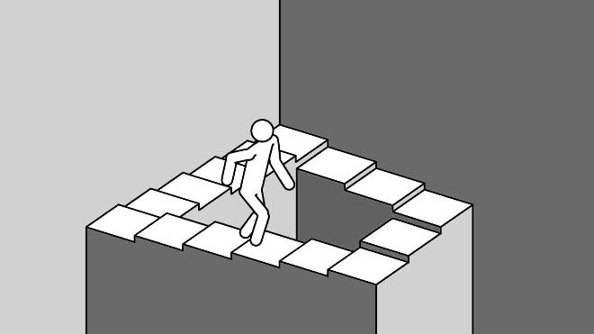 Существуют ли бесконечные лестницы?